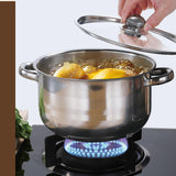 Maxbell 5x Kitchen Cookware Set Sauce Pot Stainless Steel for Home Restaurant Hiking Argent Handle