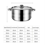 Maxbell 5x Kitchen Cookware Set Sauce Pot Stainless Steel for Home Restaurant Hiking Argent Handle