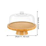 Maxbell Wooden Cake Stand with Lid Board Decorative for Fruit Platter Nachos Holiday