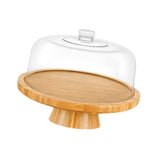 Maxbell Wooden Cake Stand with Lid Board Decorative for Fruit Platter Nachos Holiday