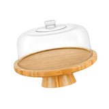 Maxbell Wooden Cake Stand with Lid Board Decorative for Fruit Platter Nachos Holiday