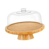 Maxbell Wooden Cake Stand with Lid Board Decorative for Fruit Platter Nachos Holiday