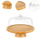 Maxbell Wooden Cake Stand with Lid Board Decorative for Fruit Platter Nachos Holiday