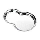 Maxbell Stainless Steel Food Tray Jewelry Dish for Cupcake Candle Bedroom Decoration