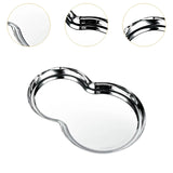 Maxbell Stainless Steel Food Tray Jewelry Dish for Cupcake Candle Bedroom Decoration
