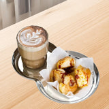 Maxbell Stainless Steel Food Tray Jewelry Dish for Cupcake Candle Bedroom Decoration