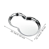 Maxbell Stainless Steel Food Tray Jewelry Dish for Cupcake Candle Bedroom Decoration