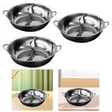 Maxbell Stainless Steel Hot Pot with Divider Double Flavor for Restaurant Home Party S