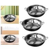 Maxbell Stainless Steel Hot Pot with Divider Double Flavor for Restaurant Home Party S