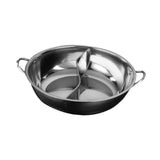 Maxbell Stainless Steel Hot Pot with Divider Double Flavor for Restaurant Home Party S