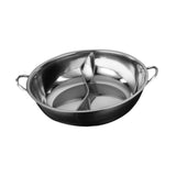 Maxbell Stainless Steel Hot Pot with Divider Double Flavor for Restaurant Home Party S