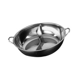 Maxbell Stainless Steel Hot Pot with Divider Double Flavor for Restaurant Home Party S