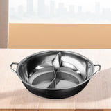 Maxbell Stainless Steel Hot Pot with Divider Double Flavor for Restaurant Home Party M