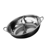 Maxbell Stainless Steel Hot Pot with Divider Double Flavor for Restaurant Home Party L