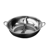 Maxbell Stainless Steel Hot Pot with Divider Double Flavor for Restaurant Home Party L