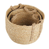 Maxbell 3Pcs Weaving Storage Baskets Sturdy Containers for Living Room Office Tabletop