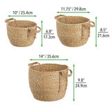 Maxbell 3Pcs Weaving Storage Baskets Sturdy Containers for Living Room Office Tabletop