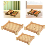 Maxbell Bamboo Sushi Plate Decorative Tableware Food Platter Kitchen Restaurant Home 41.5cmx28.5cmx7.5cm