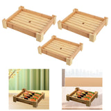 Maxbell Bamboo Sushi Plate Decorative Tableware Food Platter Kitchen Restaurant Home 41.5cmx28.5cmx7.5cm