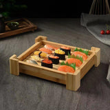 Maxbell Bamboo Sushi Plate Decorative Tableware Food Platter Kitchen Restaurant Home 41.5cmx28.5cmx7.5cm