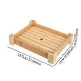 Maxbell Bamboo Sushi Plate Decorative Tableware Food Platter Kitchen Restaurant Home 35.5cmx27cmx7.5cm