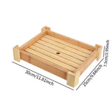 Maxbell Bamboo Sushi Plate Decorative Tableware Food Platter Kitchen Restaurant Home 30cmx25cmx7.5cm