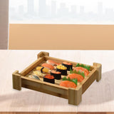 Maxbell Bamboo Sushi Plate Decorative Tableware Food Platter Kitchen Restaurant Home 30cmx25cmx7.5cm