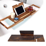 Maxbell Bath Organizer Rack Premium Bath Book Holder Tray for Tub for Cup Book Glass