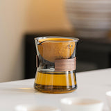 Maxbell Glass Teapot 210ml Multipurpose Drinkware Transparent for Blooming Loose Tea grey and orange
