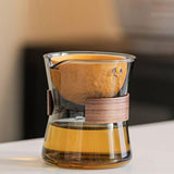 Maxbell Glass Teapot 210ml Multipurpose Drinkware Transparent for Blooming Loose Tea grey and orange