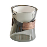 Maxbell Glass Teapot 210ml Multipurpose Drinkware Transparent for Blooming Loose Tea grey white