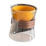 Maxbell Glass Teapot 210ml Multipurpose Drinkware Transparent for Blooming Loose Tea clear orange