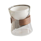 Maxbell Glass Teapot 210ml Multipurpose Drinkware Transparent for Blooming Loose Tea clearly white