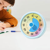 Maxbell Sixty Minute Desk Visual Timer No Ticking Task Reminder for Student Kids Adults blue