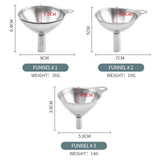 Maxbell 3 Pieces Kitchen Funnel Set Oil Liquid Funnel for Powder Filling Bottles