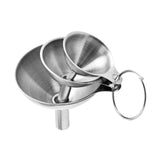 Maxbell 3 Pieces Kitchen Funnel Set Oil Liquid Funnel for Powder Filling Bottles