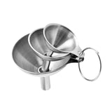 Maxbell 3 Pieces Kitchen Funnel Set Oil Liquid Funnel for Powder Filling Bottles