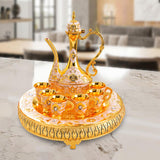 Maxbell Turkish Coffee Pot and Cup Set Wine Set for Wine Cabinet Holiday Dining Room gold white