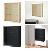 Maxbell Figurine Display Cabinet Clear Display Box for Mini Figure Toys Figures White