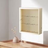 Maxbell Figurine Display Cabinet Clear Display Box for Mini Figure Toys Figures White