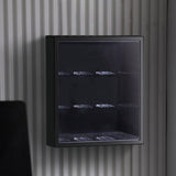 Maxbell Figurine Display Cabinet Clear Display Box for Mini Figure Toys Figures Black