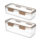 Maxbell Pasta Container Clear Rectangular Storage Box for Dorms Fridge Noodles S