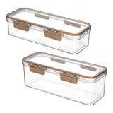 Maxbell Pasta Container Clear Rectangular Storage Box for Dorms Fridge Noodles S