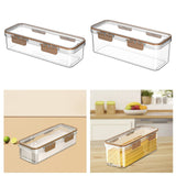 Maxbell Pasta Container Clear Rectangular Storage Box for Dorms Fridge Noodles S