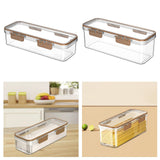 Maxbell Pasta Container Clear Rectangular Storage Box for Dorms Fridge Noodles S