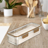 Maxbell Pasta Container Clear Rectangular Storage Box for Dorms Fridge Noodles S