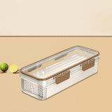 Maxbell Pasta Container Clear Rectangular Storage Box for Dorms Fridge Noodles S