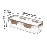 Maxbell Pasta Container Clear Rectangular Storage Box for Dorms Fridge Noodles S