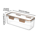Maxbell Pasta Container Clear Rectangular Storage Box for Dorms Fridge Noodles L