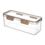Maxbell Pasta Container Clear Rectangular Storage Box for Dorms Fridge Noodles L